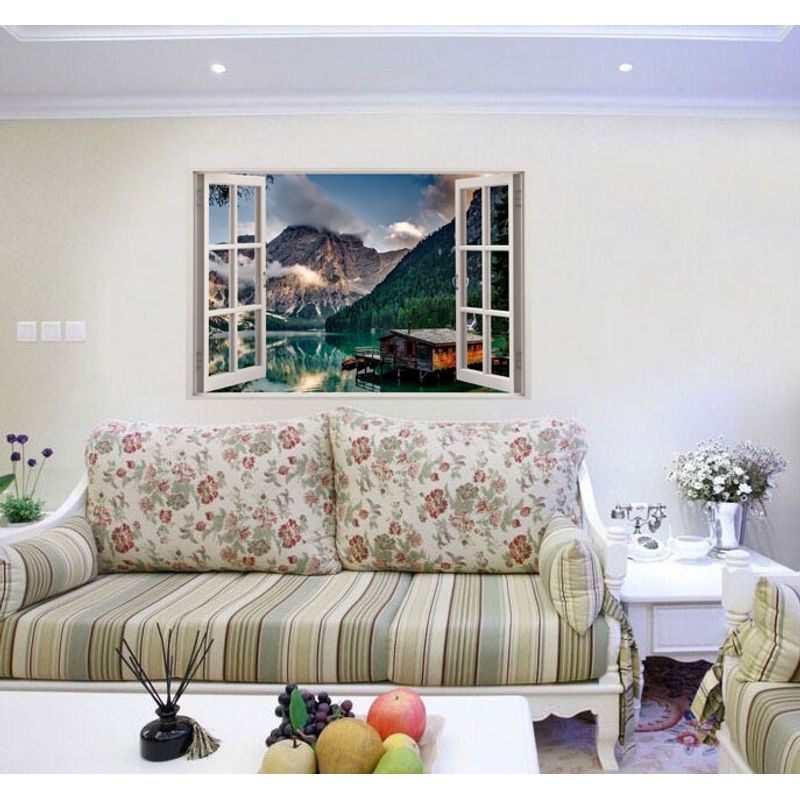 Casa si Gradina - Decoratiuni - Stickere decorative - Sticker decorativ, Fereastra 3D, Apa, 85 cm, 534STK - Infinity.ro
