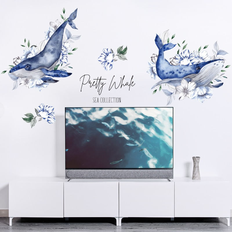Casa si Gradina - Decoratiuni - Stickere decorative - Sticker decorativ, Balene, 115 cm, 748STK - Infinity.ro