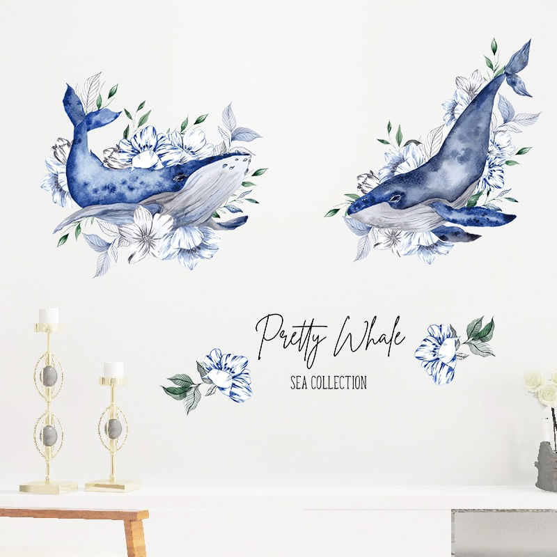 Casa si Gradina - Decoratiuni - Stickere decorative - Sticker decorativ, Balene, 115 cm, 748STK - Infinity.ro
