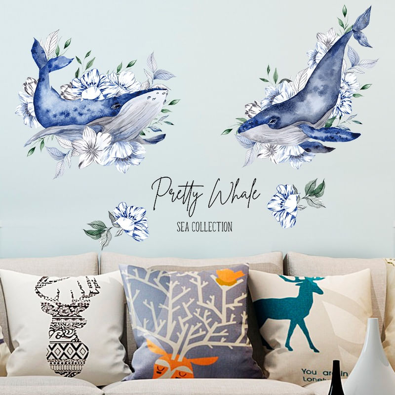 Casa si Gradina - Decoratiuni - Stickere decorative - Sticker decorativ, Balene, 115 cm, 748STK - Infinity.ro