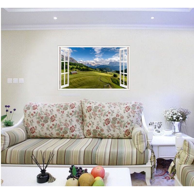 Casa si Gradina - Decoratiuni - Stickere decorative - Sticker decorativ, Fereastra 3D, Cer, 85 cm, 683STK - Infinity.ro