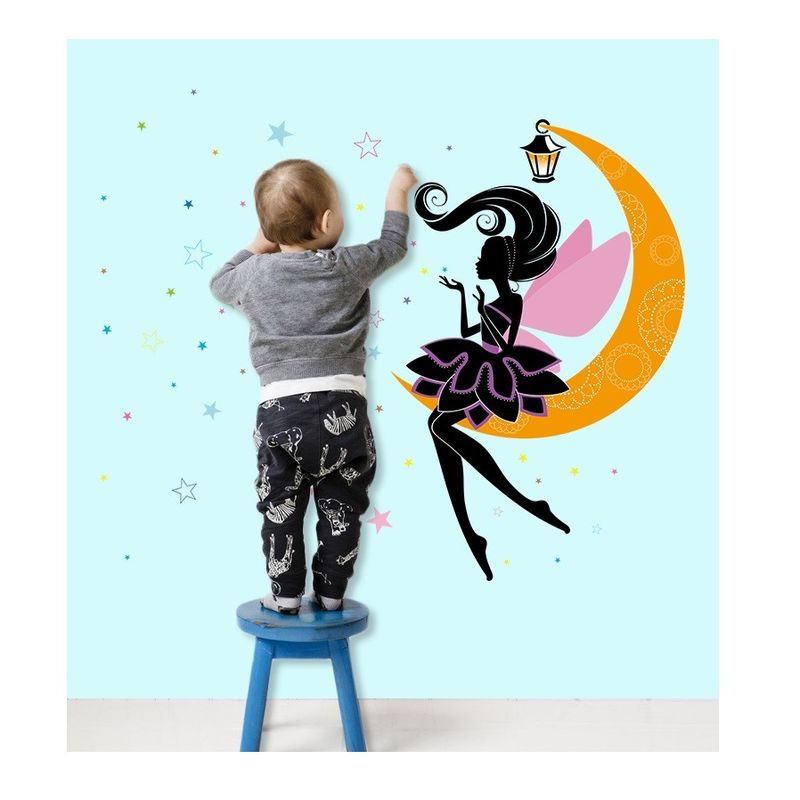Casa si Gradina - Decoratiuni - Stickere decorative - Sticker decorativ, Printesa pe luna, 122 cm, 707STK - Infinity.ro