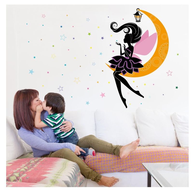 Casa si Gradina - Decoratiuni - Stickere decorative - Sticker decorativ, Printesa pe luna, 122 cm, 707STK - Infinity.ro