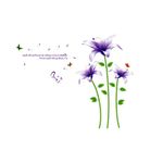 Casa si Gradina - Decoratiuni - Stickere decorative - Sticker decorativ, flori mov, 170 cm, 739STK - Infinity.ro