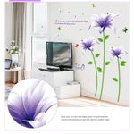 Casa si Gradina - Decoratiuni - Stickere decorative - Sticker decorativ, flori mov, 170 cm, 739STK - Infinity.ro