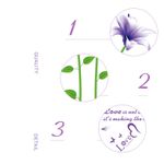 Casa si Gradina - Decoratiuni - Stickere decorative - Sticker decorativ, flori mov, 170 cm, 739STK - Infinity.ro