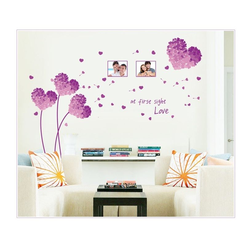 Casa si Gradina - Decoratiuni - Stickere decorative - Sticker decorativ, flori mov, 125 cm, 703STK - Infinity.ro