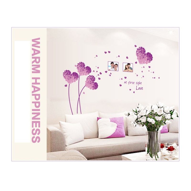 Casa si Gradina - Decoratiuni - Stickere decorative - Sticker decorativ, flori mov, 125 cm, 703STK - Infinity.ro