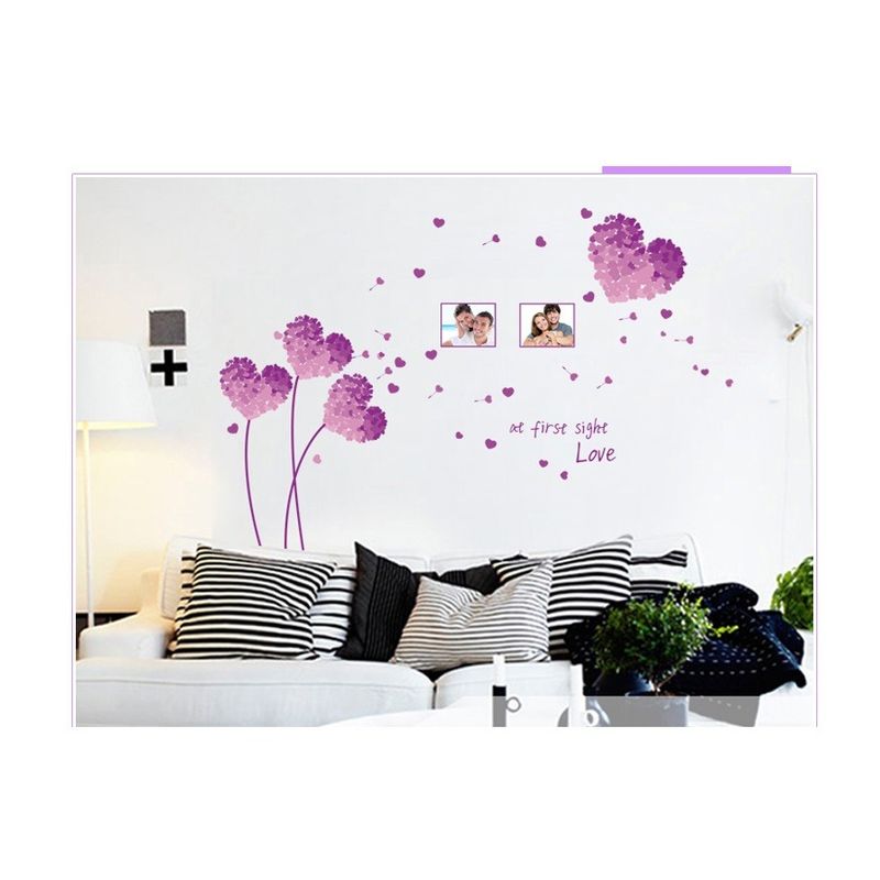 Casa si Gradina - Decoratiuni - Stickere decorative - Sticker decorativ, flori mov, 125 cm, 703STK - Infinity.ro