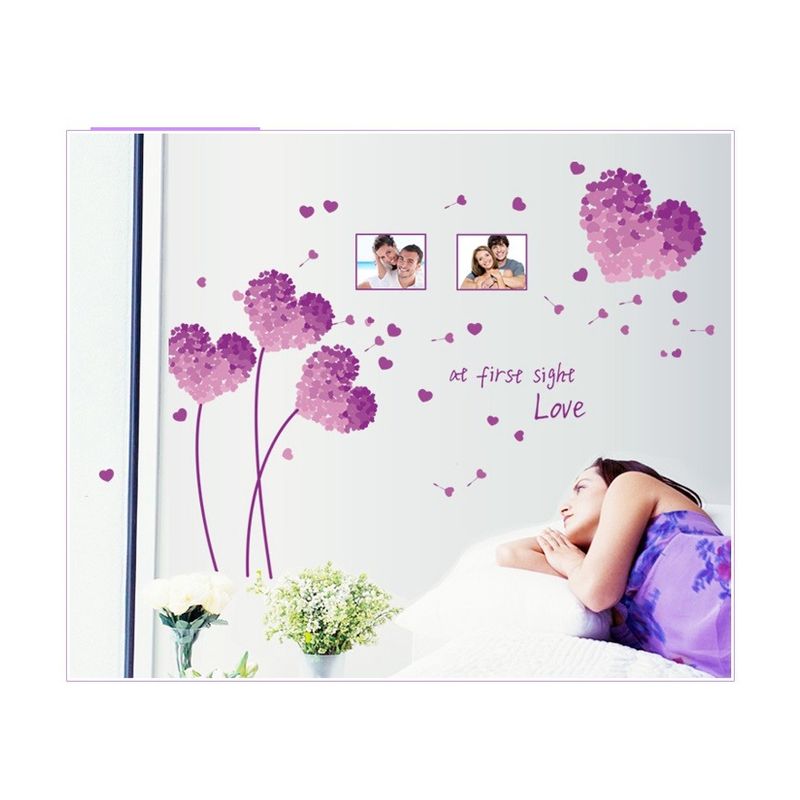 Casa si Gradina - Decoratiuni - Stickere decorative - Sticker decorativ, flori mov, 125 cm, 703STK - Infinity.ro
