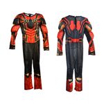 Jucarii, Copii si Bebe - Jucarii si jocuri - Jucarii de rol - Masti si costume copii - Set costum Iron Spiderman cu muschi si masca LED pentru baieti 100-110 cm 3-5 ani - Infinity.ro