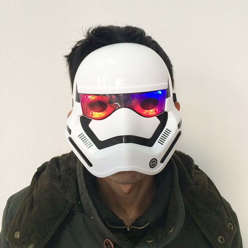 Jucarii, Copii si Bebe - Jucarii si jocuri - Jucarii de rol - Masti si costume copii - Masca Stormtrooper pentru copii, LED, marime universala, alba - Infinity.ro