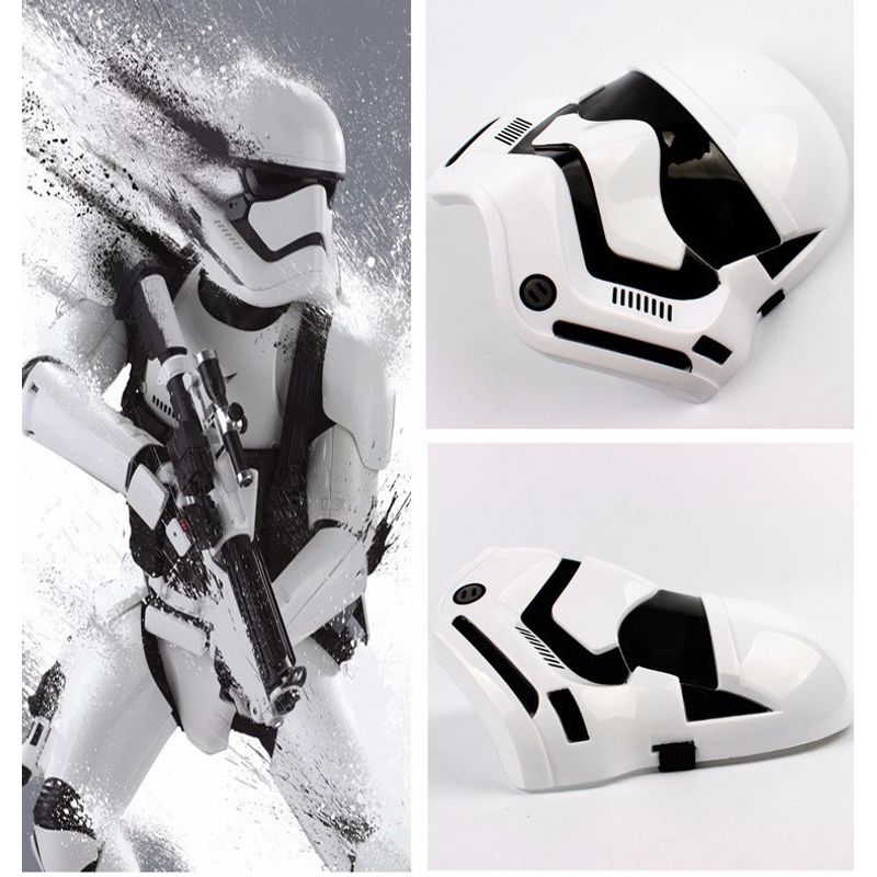 Jucarii, Copii si Bebe - Jucarii si jocuri - Jucarii de rol - Masti si costume copii - Masca Stormtrooper pentru copii, LED, marime universala, alba - Infinity.ro