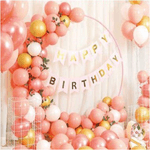 Casa si Gradina - Decoratiuni - Decoratiuni petrecere - Baloane - Set arcada baloane roz Happy Bitrthday - Infinity.ro