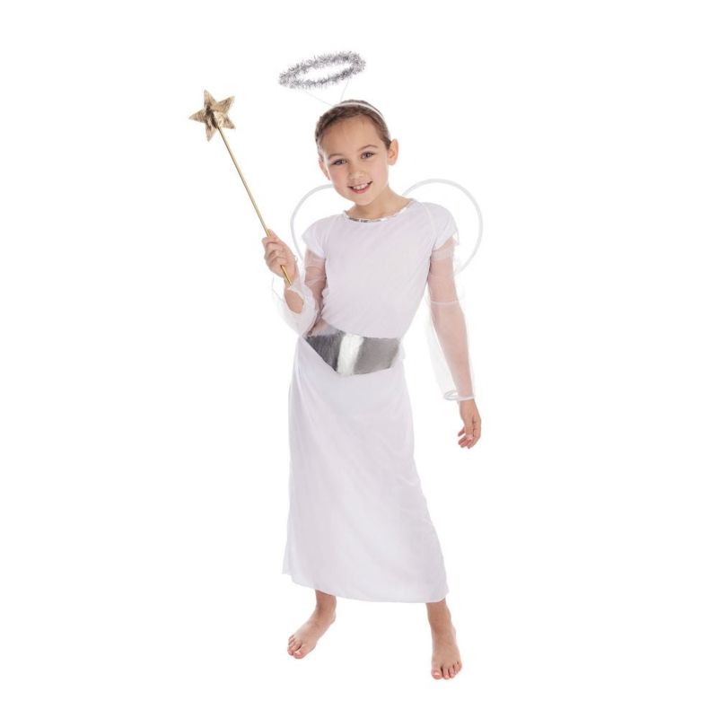 Jucarii, Copii si Bebe - Jucarii si jocuri - Jucarii de rol - Masti si costume copii - Costum Inger cu accesorii pentru fete 116-128 cm 6-8 ani - Infinity.ro