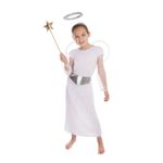 Jucarii, Copii si Bebe - Jucarii si jocuri - Jucarii de rol - Masti si costume copii - Costum Inger cu accesorii pentru fete 116-128 cm 6-8 ani - Infinity.ro