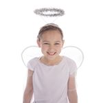 Jucarii, Copii si Bebe - Jucarii si jocuri - Jucarii de rol - Masti si costume copii - Costum Inger cu accesorii pentru fete 116-128 cm 6-8 ani - Infinity.ro