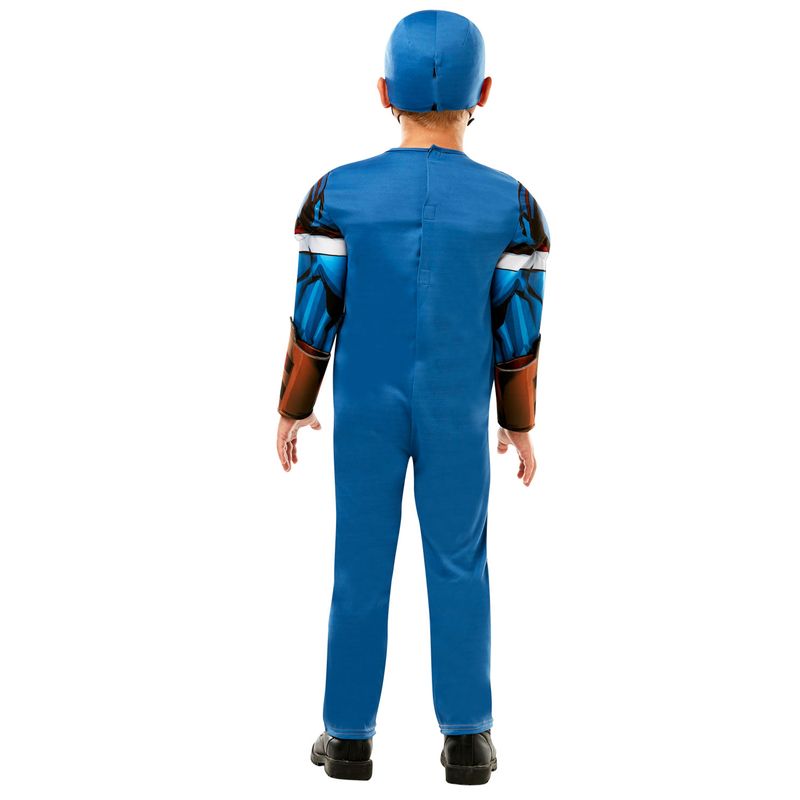 Jucarii, Copii si Bebe - Jucarii si jocuri - Jucarii de rol - Masti si costume copii - Costum Captain America Deluxe cu muschi pentru baieti 7-8 ani 128 cm - Infinity.ro
