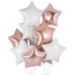 Casa si Gradina - Decoratiuni - Decoratiuni petrecere - Baloane - Buchet 5 baloane folie stele, Baby Shower, Stars Magic Gold,18 inch - Infinity.ro