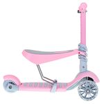 Jucarii, Copii si Bebe - Jucarii si jocuri - Jucarii de exterior - Triciclete - Tricicleta + Trotineta + Skateboard (3in1) roti iluminate LED - ROZ - Infinity.ro