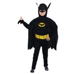 Jucarii, Copii si Bebe - Jucarii si jocuri - Jucarii de rol - Masti si costume copii - Costum clasic Batman cu muschi pentru baieti, negru 3-5 ani 100-110 cm - Infinity.ro