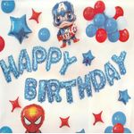 Casa si Gradina - Decoratiuni - Decoratiuni petrecere - Baloane - Set aranjament baloane Happy Birthday Spiderman si Captain America - Infinity.ro