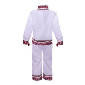 Costum Popular pentru baieti 2 piese, alb 116 6 ani