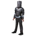 Jucarii, Copii si Bebe - Jucarii si jocuri - Jucarii de rol - Masti si costume copii - Costum cu muschi Black Panther pentru baiat 140 cm 9-10 ani - Infinity.ro
