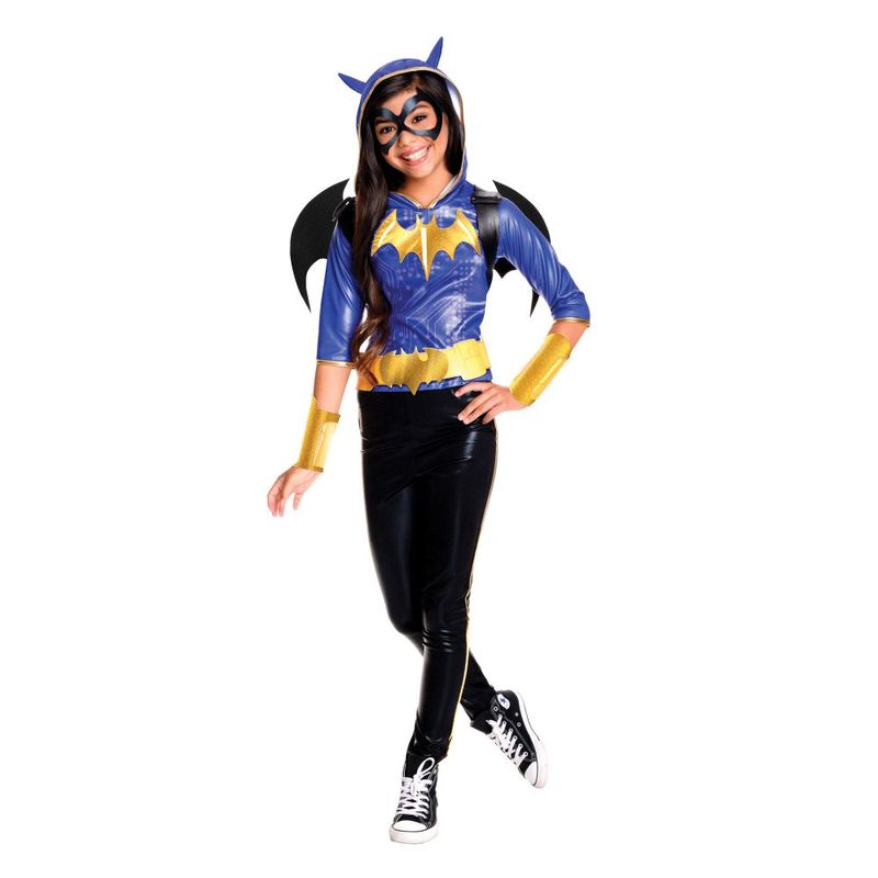 Jucarii, Copii si Bebe - Jucarii si jocuri - Jucarii de rol - Masti si costume copii - Costum Batgirl Deluxe cu accesorii pentru fete 5-7 ani 116-128 cm - Infinity.ro