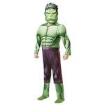 Jucarii, Copii si Bebe - Jucarii si jocuri - Jucarii de rol - Masti si costume copii - Costum cu muschi Hulk Deluxe pentru baieti - Avengers 128 cm 7-8 ani - Infinity.ro