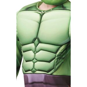 Costum cu muschi Hulk Deluxe pentru baieti - Avengers 128 cm 7-8 ani