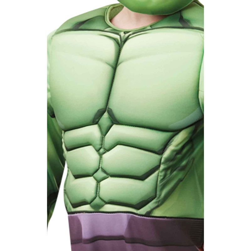 Jucarii, Copii si Bebe - Jucarii si jocuri - Jucarii de rol - Masti si costume copii - Costum cu muschi Hulk Deluxe pentru baieti - Avengers 128 cm 7-8 ani - Infinity.ro