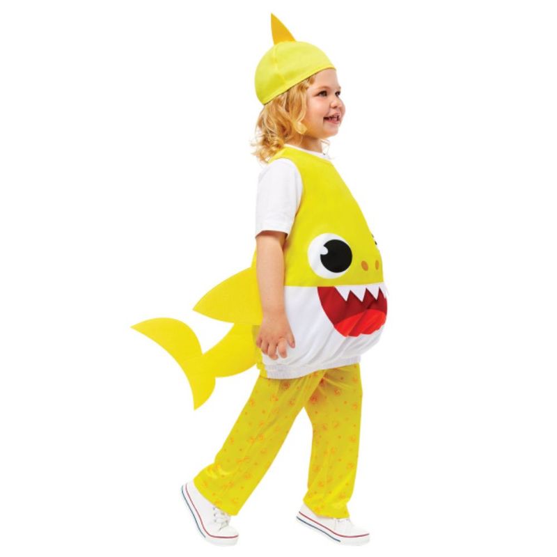 Jucarii, Copii si Bebe - Jucarii si jocuri - Jucarii de rol - Masti si costume copii - Costum Baby Shark pentru copii, galben 1-2 ani 92 cm - Infinity.ro