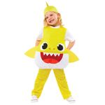 Jucarii, Copii si Bebe - Jucarii si jocuri - Jucarii de rol - Masti si costume copii - Costum Baby Shark pentru copii, galben 1-2 ani 92 cm - Infinity.ro
