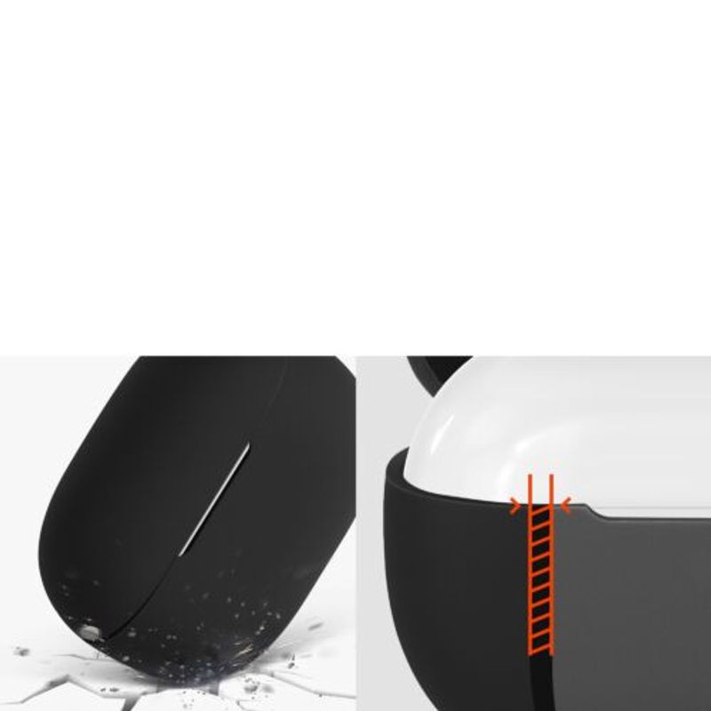 TV, Audio-Video si Foto - Portabile audio - Casti audio - Husa pentru casti Xiaomi Redmi Buds 4 Pro, Kwmobile, Negru, Silicon, 59289.01 - Infinity.ro
