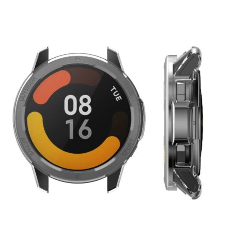 Laptop, Telefoane si Tablete - Wearables si gadgeturi - Wearables - Accesorii wearables - Set 2 huse pentru Xiaomi Watch S1 Active, Kwmobile, Transparent, Silicon, 58070.02 - Infinity.ro