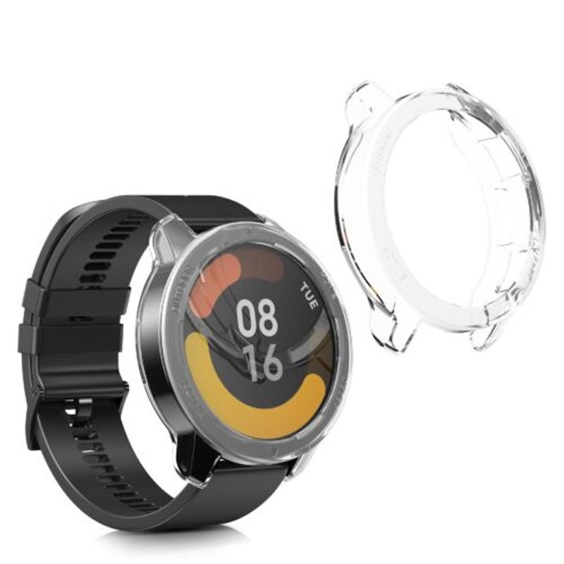 Laptop, Telefoane si Tablete - Wearables si gadgeturi - Wearables - Accesorii wearables - Set 2 huse pentru Xiaomi Watch S1 Active, Kwmobile, Transparent, Silicon, 58070.02 - Infinity.ro