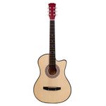 TV, Audio-Video si Foto - Instrumente muzicale - Instrumente clasice - Chitara clasica IdeallStore®, 95 cm, lemn, Cutaway, natur, husa inclusa - Infinity.ro