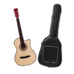 TV, Audio-Video si Foto - Instrumente muzicale - Instrumente clasice - Chitara clasica IdeallStore®, 95 cm, lemn, Cutaway, natur, husa inclusa - Infinity.ro
