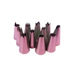 Casa si Gradina - Bucatarie si vesela - Ustensile bucatarie - Ustensile ornare prajituri - Set 12 duiuri ornat din inox cu pos inclus, Rose, 61COF - Infinity.ro