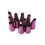 Casa si Gradina - Bucatarie si vesela - Ustensile bucatarie - Ustensile ornare prajituri - Set 12 duiuri ornat din inox cu pos inclus, Rose, 61COF - Infinity.ro