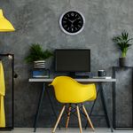 Casa si Gradina - Decoratiuni - Ceasuri - Ceas de perete cu aratator secunde si geam sticla, 30 x 4 cm, gri, 30 cm - Infinity.ro