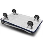 Casa si Gradina - Constructii - Depozitare, transport si protectie - Echipamente pentru transport si ridicat - Carucior cu platforma Pliabil , 83 x 47.5 x 73 cm, argintiu-albastru, 150 kg - Infinity.ro