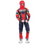 Jucarii, Copii si Bebe - Jucarii si jocuri - Jucarii de rol - Masti si costume copii - Costum cu muschi Iron Spiderman pentru baieti 100-110 cm 3-5 ani - Infinity.ro