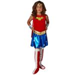 Jucarii, Copii si Bebe - Jucarii si jocuri - Jucarii de rol - Masti si costume copii - Costum Wonder Woman Deluxe pentru fete 100-110 cm 3-4 ani - Infinity.ro