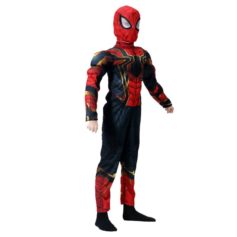Jucarii, Copii si Bebe - Jucarii si jocuri - Jucarii de rol - Masti si costume copii - Set costum Iron Spiderman cu muschi si pistol pentru baieti - Infinity.ro