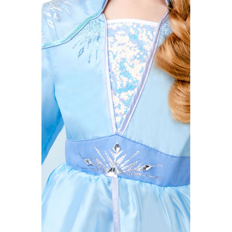 Jucarii, Copii si Bebe - Jucarii si jocuri - Jucarii de rol - Masti si costume copii - Costum Disney Deluxe Elsa pentru fete, Regatul de gheata 2 128 cm 7-8 ani - Infinity.ro