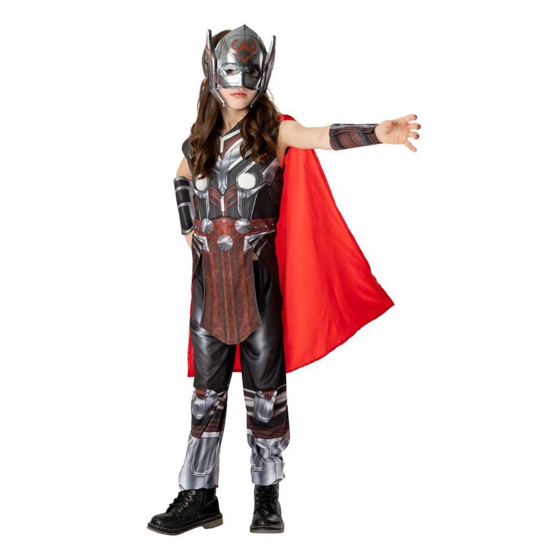 Jucarii, Copii si Bebe - Jucarii si jocuri - Jucarii de rol - Masti si costume copii - Costum Mighty Thor pentru fete - Thor: Love and Thunder 5-6 ani 116 cm - Infinity.ro