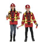 Jucarii, Copii si Bebe - Jucarii si jocuri - Jucarii de rol - Masti si costume copii - Costum pompier cu accesorii pentru copii 3-5 ani 110-116 cm - Infinity.ro