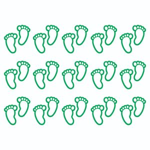 15 seturi stickere indicare traseu, cu urme de talpa copil pentru scoli si gradinite, verde, 9 x 14 cm